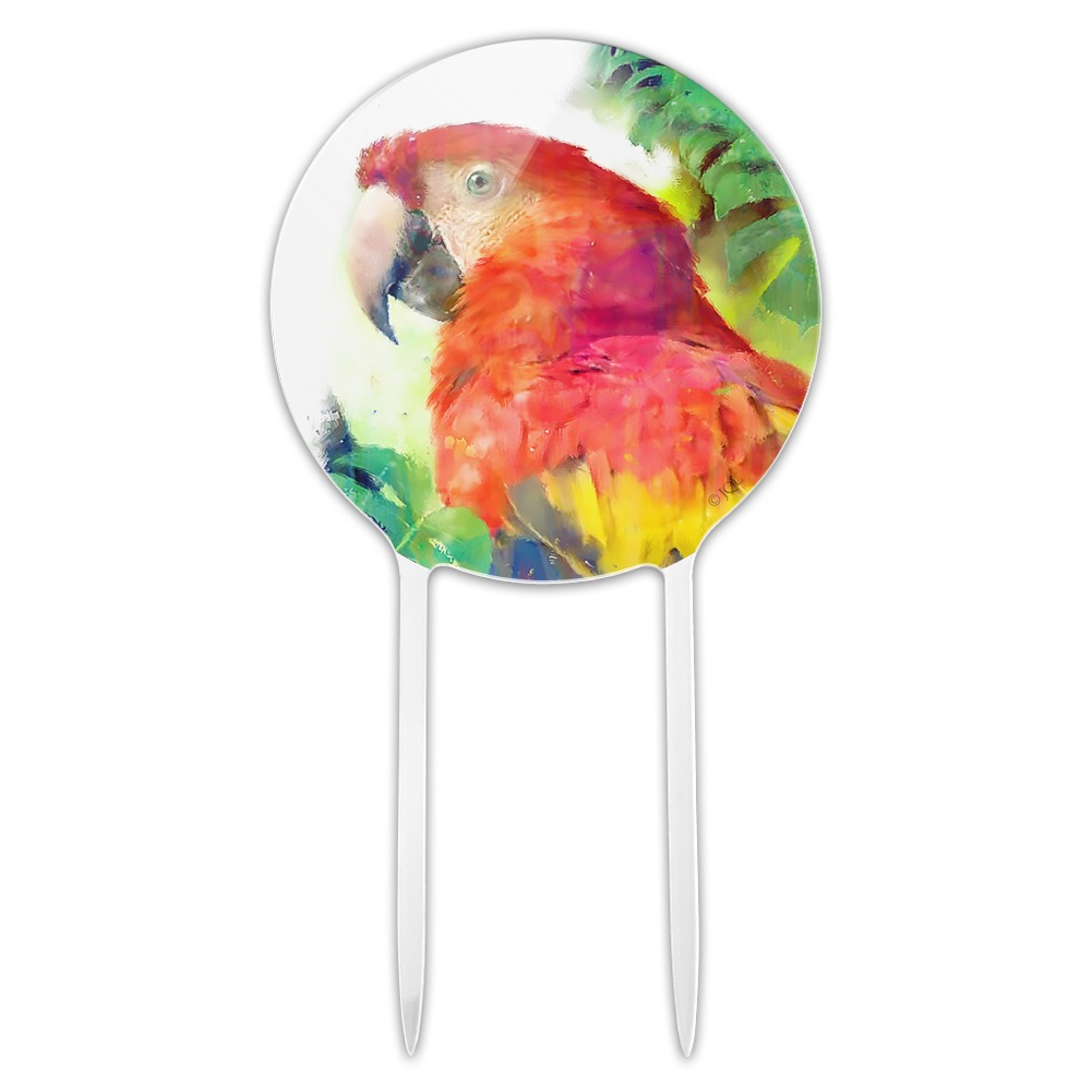 parrot macaw colourful custom bird Personalised Edible Cake Topper Wafer Icing parrot macaw colourful custom bird Personalised Edible Cake Topper Wafer Icing